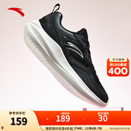 安踏（ANTA）飛夢(mèng)丨女鞋跑步鞋冬季輕質(zhì)緩震跑鞋網(wǎng)面透氣女士戶(hù)外運動(dòng)鞋子女 基礎黑/象牙白-4 35.5 (220mm) 35.5碼