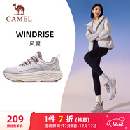 駱駝（CAMEL）運動(dòng)女鞋厚底緩震回彈休閑慢跑步鞋子 X25CX4L4029 丁香灰鹿粉 39