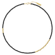 龍梓嘉（CIGA LONG）福祿添花玄黑尖晶項鏈和田玉吊墜新中式珠寶 福祿添花玄黑項鏈