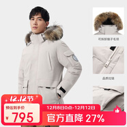 駱駝（CAMEL）戶(hù)外極寒派克工裝毛領(lǐng)情侶款羽絨服保暖加厚中長(cháng)款外套