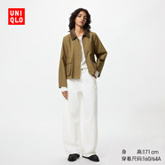 優(yōu)衣庫女裝男裝寬松廓形牛仔褲/彎刀鐮刀褲子479000 482280 482280/00白色 21 /150/54A