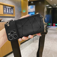 MARMOTER新款拉鏈零錢(qián)包適用vivox200pro手機殼x200x100s保護套 黑色菱格拉鏈零錢(qián)包 vivoX27