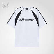 Xtreme Gaming 官方XG戰隊拼接撞色寬松潮牌LOGO短袖T恤Ame同款 白色(可定制id) XL