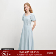 自巧小個(gè)子短袖大方得體氣質(zhì)連衣裙女2025夏季新款獨特漂亮掐腰裙 嬰兒藍 M （尺碼：4） 拍前請聯(lián)系客服確認