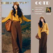 夏典素訂女王（SE.PSTP）素訂女王2025開(kāi)春搭配一整套早春季新款女裝時(shí)尚穿搭美拉德感 單件毛衣冬天穿搭套裝/套裝2025新款女裝秋冬/一整套oo S 【贈運費險】