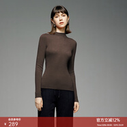 顏域羊毛內搭針織衫女2025新款冬季糖果色修身顯瘦半高領(lǐng)打底毛衣 咖色 L/40