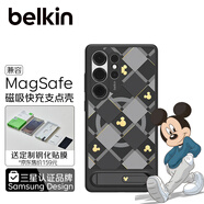 貝爾金（BELKIN）適用于三星S25 ultra手機殼 S25 ultra全包磁吸手機殼 Samsung S25 ultra手機保護套 黑金米奇