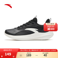 安踏男鞋運動(dòng)跑步鞋秋冬季皮網(wǎng)舒適防滑輕便緩震專(zhuān)業(yè)健身中考體測跑鞋 【皮面防潑水】爆款黑白配色-10 39