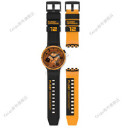 斯沃琪（Swatch）瑞士手表男女表21新款星球系列撞色情侶腕表SB01N101 SB01B127:爆燃能量