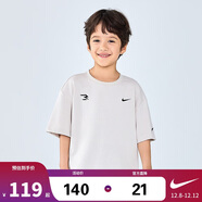 NIKE3BRAND 耐克兒童純棉短T2025年夏季男女童潮流印花親膚舒適上衣
