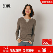 森馬（Semir）森馬毛衣女短款假兩件含羊毛針織衫24冬新款保暖內搭109724107015