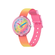 斯沃琪（Swatch）FlikFlak飛菲瑞士?jì)和W(xué)生手表指針男童女童可愛(ài)腕表情人節禮物 彩虹光影ZFPNP110