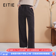 愛(ài)特愛(ài)（EITIE）保暖燈芯絨松緊腰直筒褲顯瘦百搭休閑褲冬季新款女褲D2405409 灰色56 2XL 175
