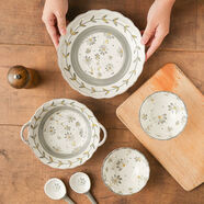 櫻之歌套裝6件套碗盤(pán)2人食吃飯組合碗 6件套 6件