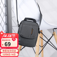 高爾夫GOLF單肩包男士休閑帆布迷你斜挎包防潑水潮流帆布包百搭小包隨身掛包時(shí)尚手機包5I596335J灰色