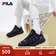 FILA 斐樂(lè )TREK老爹鞋男鞋新款休閑鞋時(shí)尚復古運動(dòng)鞋跑鞋 F12M211129FCB-魚(yú)子灰/黑 44.5