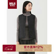 無(wú)印良品（MUJI）女式 輕量羽絨便攜式 背心 女士羽絨服  黑色5A M