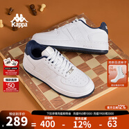 KAPPA卡帕女鞋厚底板鞋女2025冬季新款軟底休閑鞋子女百搭運動(dòng)小白鞋女 經(jīng)典白/海昌藍【加絨款】 40 (250mm)