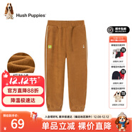 暇步士（Hush Puppies）童裝兒童男女大童秋冬款舒適簡(jiǎn)約百搭針織長(cháng)褲 棕駝色C款 常規款 170