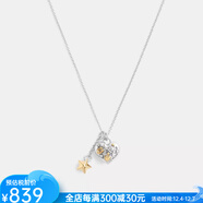 蔻馳（COACH）項鏈禮物放羊的星星月亮飾品輕奢高級感吊墜毛衣鏈2025年新CAH49 Gold/Silver 均碼