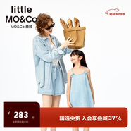 little MO&Co.little moco童裝25夏裝女童萊賽爾牛仔無(wú)袖吊帶連衣裙KBE2DRS057