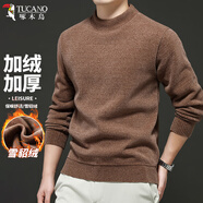啄木鳥(niǎo)（TUCANO）加絨毛衣男冬季羊毛衫男防寒保暖長(cháng)袖針織衫百搭男裝新年打底衫男