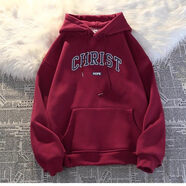 章若楠同款感灰色衛衣連帽女韓版小個(gè)子秋冬加絨外套 酒紅色重磅 加絨 S 建議110斤內