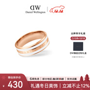 丹尼爾惠靈頓（DanielWellington）dw戒指女 陶瓷白+玫瑰金52號情侶戒指 圣誕禮物送女友 DW041