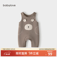 babylove寶寶背帶褲春秋外穿連體褲超萌可愛(ài)休閑長(cháng)褲洋氣嬰兒褲子 憨憨熊 73