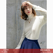 顏域氣質(zhì)高領(lǐng)打底毛衣女冬裝2023新款百搭修身顯瘦氣質(zhì)內搭上衣 白色 S 36