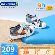 江博士（DR·KONG）夏季男童舒適運動(dòng)風(fēng)寶寶學(xué)步鞋透氣幼兒童鞋 潮流國貨兒童涼鞋 藍/米 23 腳長(cháng)約13.7-14.3
