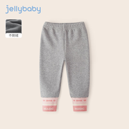 JELLYBABY杰里貝比女童打底褲寶寶秋季女寶加絨長(cháng)褲小童秋裝外穿兒童褲子秋 花灰 90CM