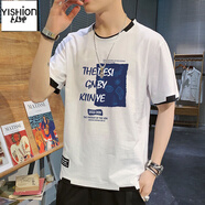 A21以純純棉T恤男夏季潮流寬松服潮牌港風(fēng)學(xué)生圓領(lǐng)短袖T恤 以純-白色  M