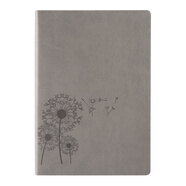 如晨  筆記本子商務(wù)記事本子韓國小清新大學(xué)生日記本簡(jiǎn)約a5筆記本文具辦公用品工作記事本子定制 蒲公英款-灰色