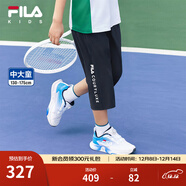 FILA【旋冰科技】斐樂(lè )童裝兒童短褲2025夏季新款中大童網(wǎng)球七分褲 RD寶藍-NV 170
