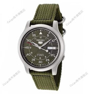 精工（SEIKO）男表Seiko SNK807 全自動(dòng)機械夜光藍色表盤(pán)帆布簡(jiǎn)約手表 SNK805