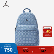 NIKE JORDAN 耐克AJ學(xué)生牛仔書(shū)包雙肩包2025年春季新款軟墊肩帶背包 牛仔藍 8/20【42*31*17cm約22.1L】