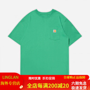 Carhartt卡哈特卡哈特Carhartt K87經(jīng)典口袋T恤潮男女情侶時(shí)尚寬松工裝打底短袖 翡翠綠色_K87_Malachite S _[120-150斤]