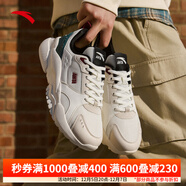 安踏男鞋休閑鞋2025秋季跑鞋老爹鞋男透氣運動(dòng)鞋厚底增高網(wǎng)面透氣 象牙白/泥沙灰/鼠尾草綠-3 40.5