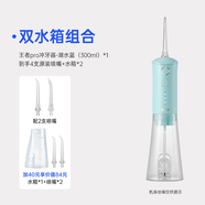 萌牙家王者沖牙器W1/proW7水牙線(xiàn)口腔清潔洗牙機正畸家用潔牙器 【到手雙水箱】湖水藍(300ml)+水箱噴頭