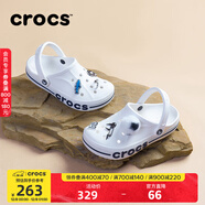 卡駱馳洞洞鞋貝雅卡駱班輕便耐磨一腳蹬休閑鞋|205089 白/深藍-126 37 /38(230mm)