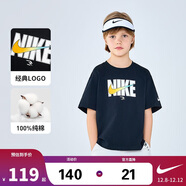 NIKE3BRAND 耐克兒童純棉短T2025年夏季字母logo男女童親膚舒適上衣
