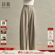 日著(zhù)（rizhuo）原創(chuàng  )設計蘿卜褲2025秋季新款寬松顯瘦休閑設計感彎刀闊腿褲子 雪怪米 M