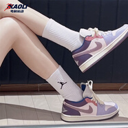 耐克（NIKE）【潮】Air Jordan aj1板鞋女子新款低幫休閑輕便透氣運動(dòng)籃球鞋 DZ2768-651 彩蛋 復活節 經(jīng)典粉紫 37.5