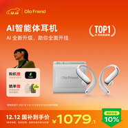 Ola Friend智能體耳機 開(kāi)放式不入耳AI藍牙耳機超輕6.6g長(cháng)續航掛耳式豆包運動(dòng)無(wú)線(xiàn)耳機 小錢(qián)包 流光銀