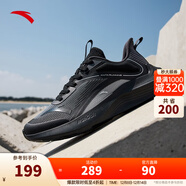 安踏風(fēng)速丨跑步鞋男冬季輕便減震男士休閑鞋運動(dòng)鞋子男舒適通勤跑鞋男 【毒刺】碳灰/黑-1 42 (男)