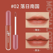 拉美拉絲柔霧感玻璃唇釉保濕唇彩唇蜜染唇液豆沙色舞臺妝口紅女學(xué) 2落日南國