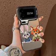 DUTRIEUX適用于小米17promax手機殼瘋狂動(dòng)物城微笑尼克朱迪彩銀高級感12sp [JD微笑排排兔狐貍黑色彩銀] 小米 10 Pro