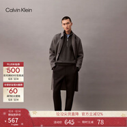 Calvin Klein高級成衣系列春秋男士簡(jiǎn)約ck字母順滑微彈休閑運動(dòng)褲針織長(cháng)褲 BAC-瀝青灰 L