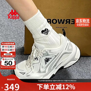 卡帕（Kappa）女鞋運動(dòng)跑步鞋子女冬季新款老爹鞋軟底增高休閑鞋女 奧運灰 38